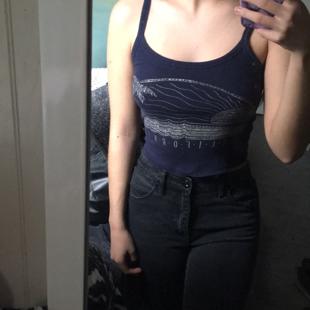 Blue California crop top